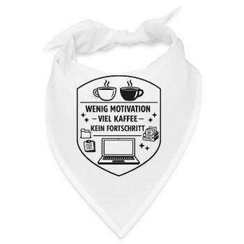 Kaffee gegen Fortschritt - Bandana - Weiß - Vorne