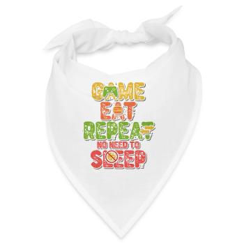 Game Eat Repeat – Retro Console Vibes - Bandana - Weiß - Vorne