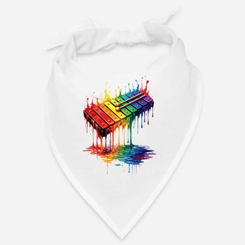 Xylophones with dripping paint Bandana