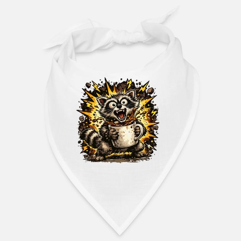 Kaffeekratzender Waschbär Bandana