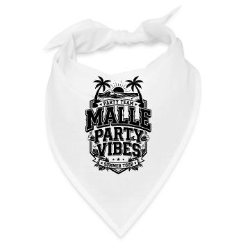 Malle Party Vibes Mallorca Spruch - Bandana - Weiß - Vorne