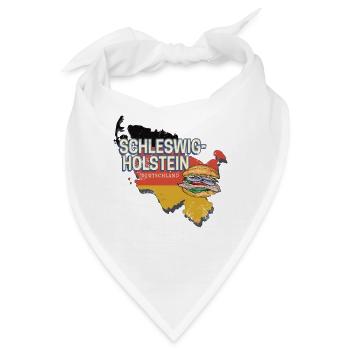 Schleswig-Holstein Deutschland Bundesland Souvenir - Bandana - Weiß - Vorne
