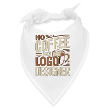 Logo Designer No Coffee Illustrator Coffee Lover - Bandana - Weiß - Vorne