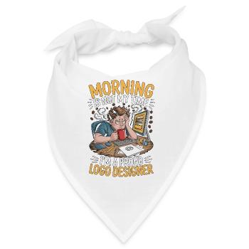 Logo Designer Morning Is Not My Time Illustrator - Bandana - Weiß - Vorne