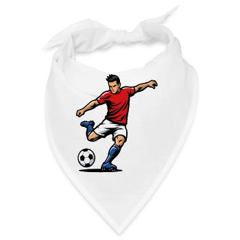 Footballspieler in Aktion - Bandana - Weiß - Vorne