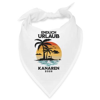Kanarische Inseln Urlaub 2026 Kanaren Reise Outfit - Bandana - Weiß - Vorne