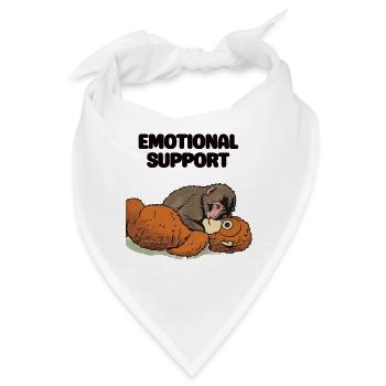 Emotional Support Baby Monkey Punch - Bandana - Weiß - Vorne
