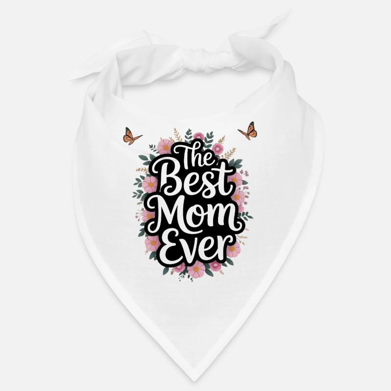 Best Mom Ever Floral Script Bandana