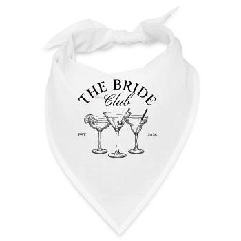 Bride Club Shirt Bachelorette Party Cocktail JGA - Bandana - Weiß - Vorne