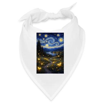 Glühwürmchen Sternennacht - Bandana - Weiß - Vorne