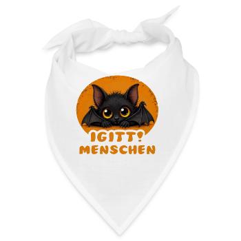 Lustige Igitt ! Menschen Fledermaus - Bandana - Weiß - Vorne