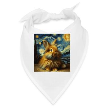 Zwergkaninchen Starry Night - Bandana - Weiß - Vorne