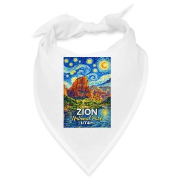 Zion Nationalpark, Utah Sternennacht - Bandana - Weiß - Vorne