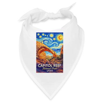 Capitol Reef Nationalpark, Utah Sternennacht - Bandana - Weiß - Vorne