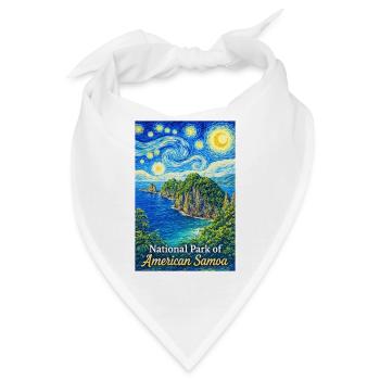 Nationalpark von Amerikanisch Samoa Starry Night  - Bandana - Weiß - Vorne