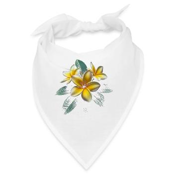 Plumeria-Blume - Bandana - Weiß - Vorne