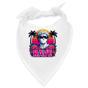 RAVE Retro Statue Sunset für Festival & Party - Bandana - Weiß - Vorne