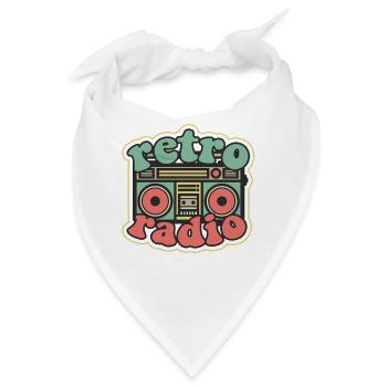 Retro Radio Boombox Gefühl - Bandana - Weiß - Vorne