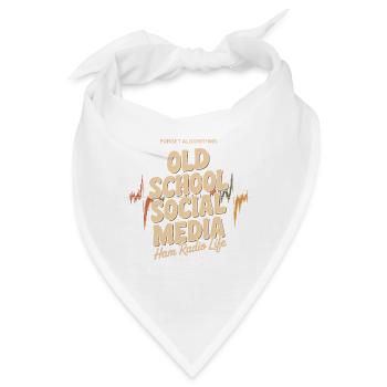 Altmodisches Social-Media-Amateurfunkleben - Bandana - Weiß - Vorne