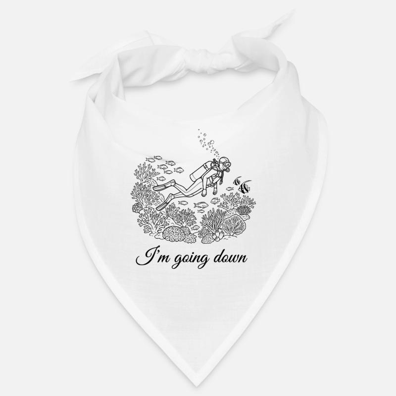 Drapeau de plongée sous-marine descendant rétro Bandana