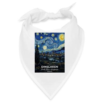 Dinslaken Germany Starry Night  - Bandana - Weiß - Vorne