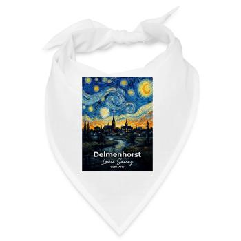 Delmenhorst Germany Sternennacht  - Bandana - Weiß - Vorne