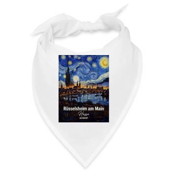 Rüsselsheim am Main Germany Sternennacht - Bandana - Weiß - Vorne