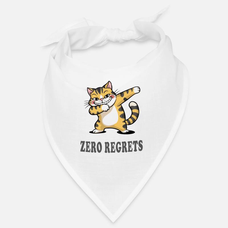 Zero Regrets : design sarcasme de chat drôle Bandana