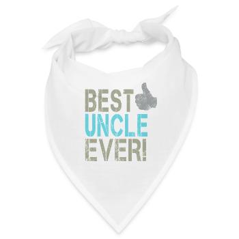 Best Uncle Ever für Onkel Design mit Daumen hoch - Bandana - Weiß - Vorne