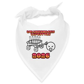 Bollerwagen Lifestyle 2026 – Vatertag Tour Retro - Bandana - Weiß - Vorne