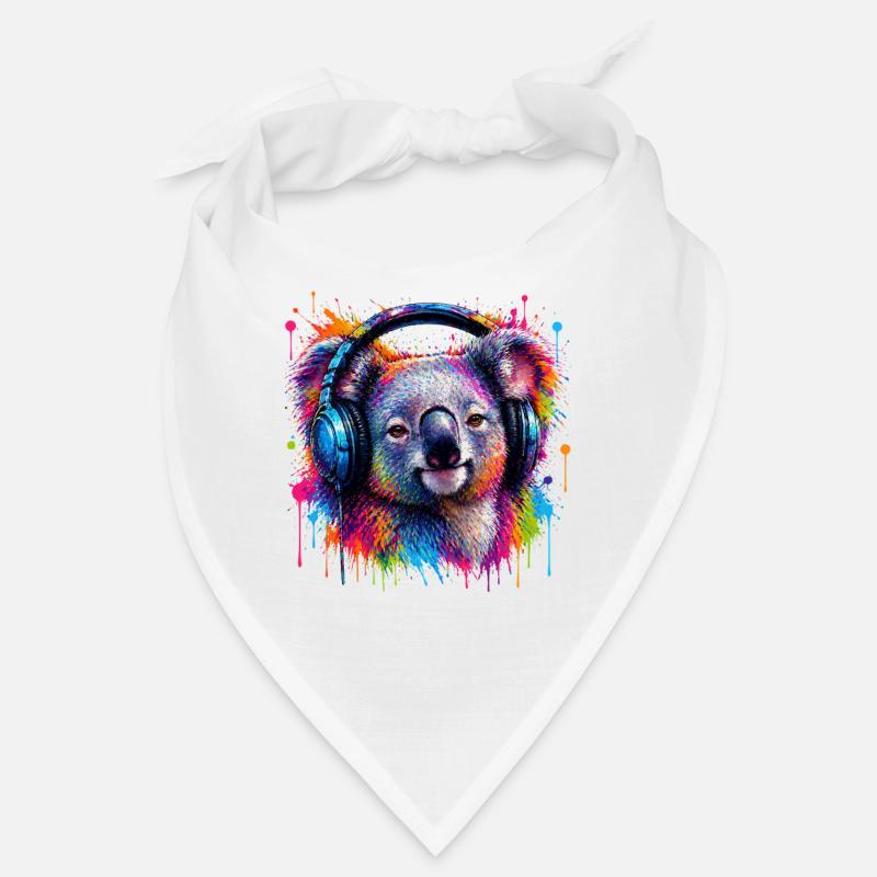 Koala kaléidoscope avec casque Bandana
