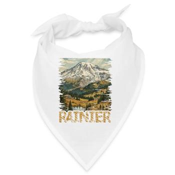 Alpine Rainier Wanderer Berglandschaft - Bandana - Weiß - Vorne