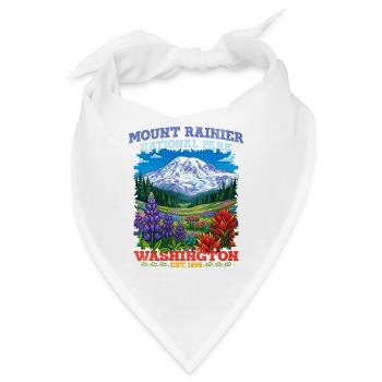 Mount Rainier National Park Washington - Bandana - Weiß - Vorne