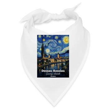 Dessau-Roßlau Germany Sternennacht Stadtbild - Bandana - Weiß - Vorne
