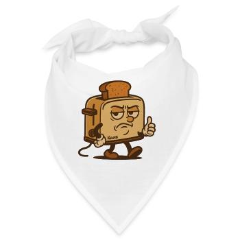 Grummeliger Toast-Held - Bandana - Weiß - Vorne