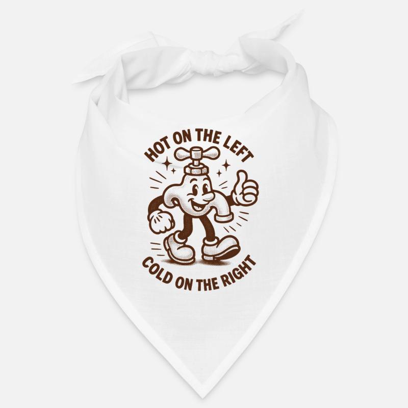 Hot left cold right | Plumber Humor Bandana