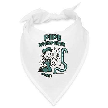 Rohr-Flüsterer | Klempner Rohr Humor - Bandana - Weiß - Vorne