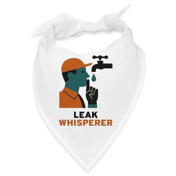 Leck-Flüsterer | Klempner Sanitär Humor - Bandana - Weiß - Vorne