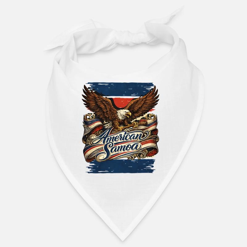 Eagle over flag ribbon American Samoa Bandana