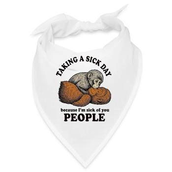 Taking a sick day Baby Monkey Punch - Bandana - Weiß - Vorne