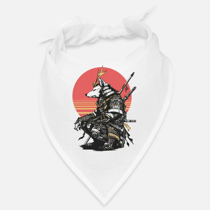 Wolf Samurai in Sunset Armor Bandana