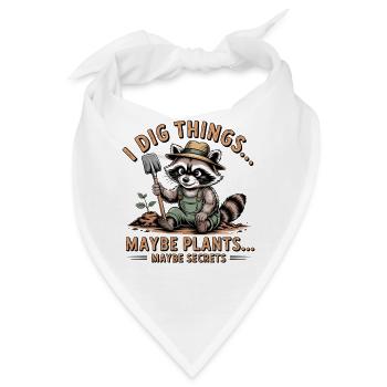 Washcoon Gardener Pflanzengeheimnisse - Bandana - Weiß - Vorne