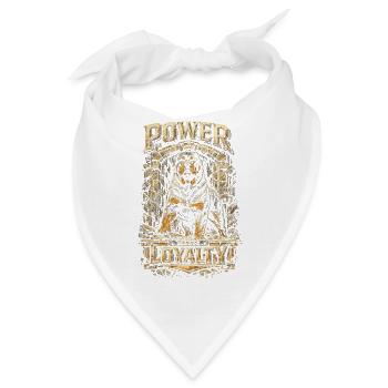 Rottweiler Hund Power Meets Loyalty - Bandana - Weiß - Vorne