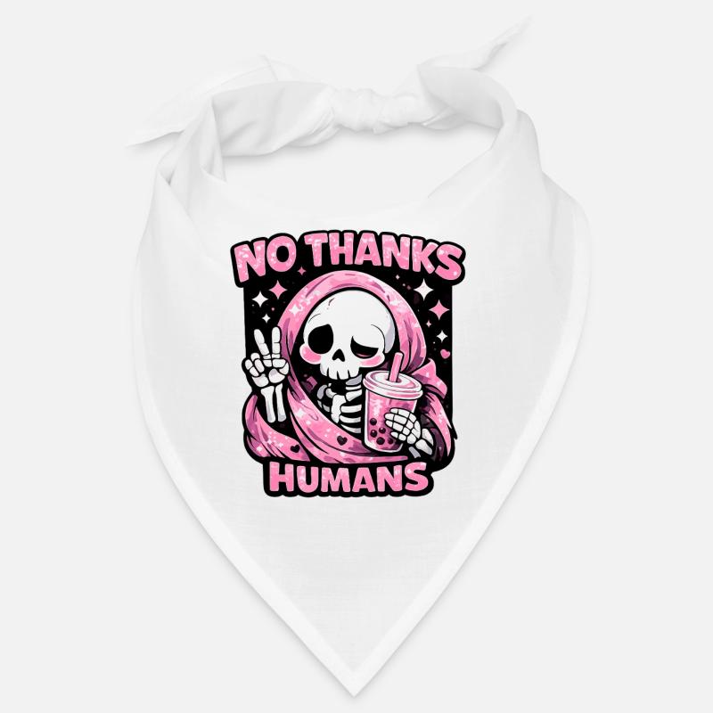 No Thanks Humans süßer Sensenmann Bubble Tea Bandana