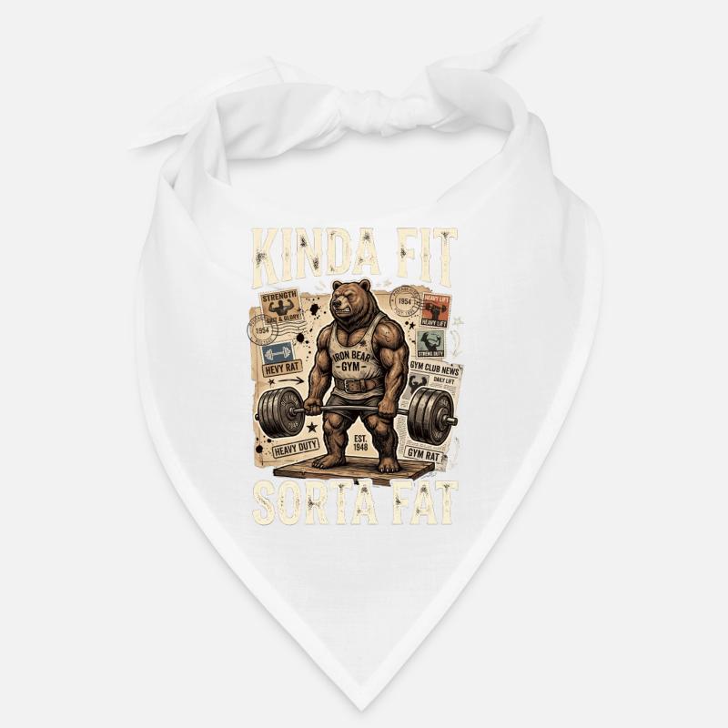 Kinda Fit Sorta Fat Bear Weightlifting Bandana