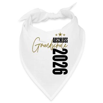 Abschluss 2026 Grundschule - Bandana - Weiß - Vorne
