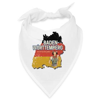 Baden-Württemberg Deutschland Bundesland Souvenir - Bandana - Weiß - Vorne