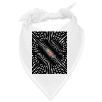 Sonnenrad Spirale Neon Zentrum - Bandana - Weiß - Vorne