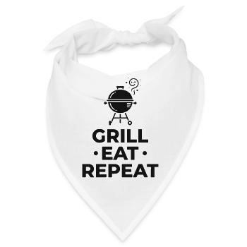 Grill Eat Repeat – Das Must-have für Grillmeister - Bandana - Weiß - Vorne