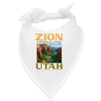 Zion-Nationalpark, gegründet 1919, Utah - Bandana - Weiß - Vorne